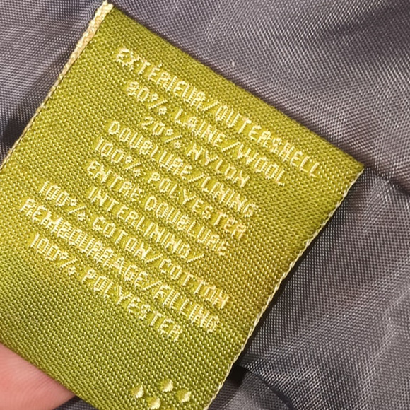 Soia & Kyo Plaid Wool Blend Cropped Jacket Gray Check Asymmetrical Button Coat - Picture 4 of 8